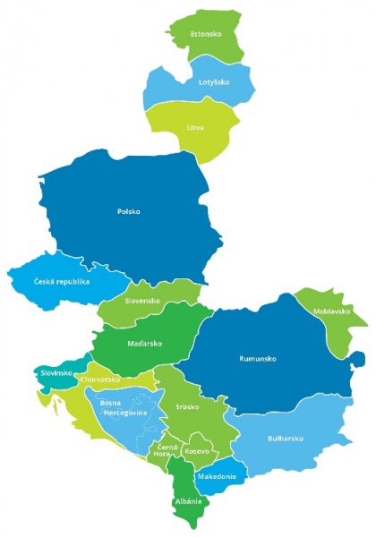 Mapa zastoupení Deloitte